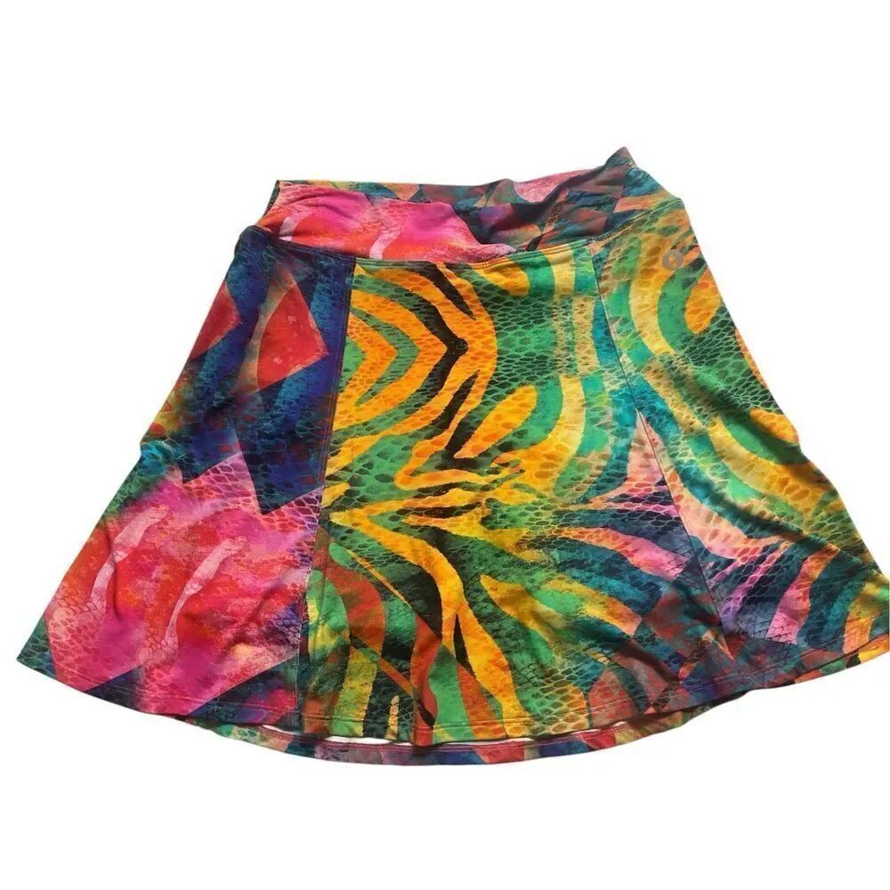 Dona Jo active wear skort multi color sz 2
